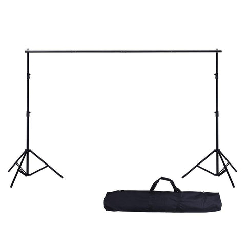Backdrop Stand and White Muslin Backdrop Screen Bundle